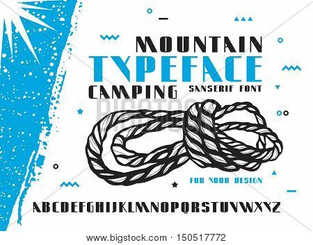 Stock vector set of sanserif font. Bold typeface