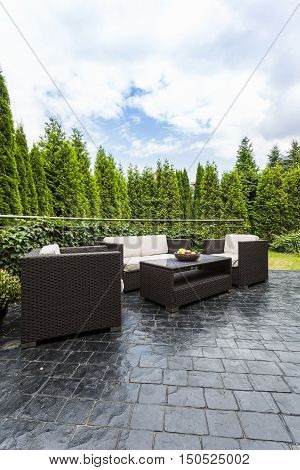 Patio In A Garden