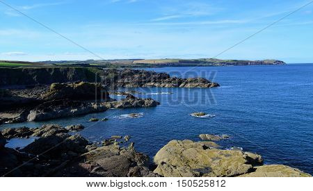 A scenic coastal image from Berwickshire in south east Scotland.