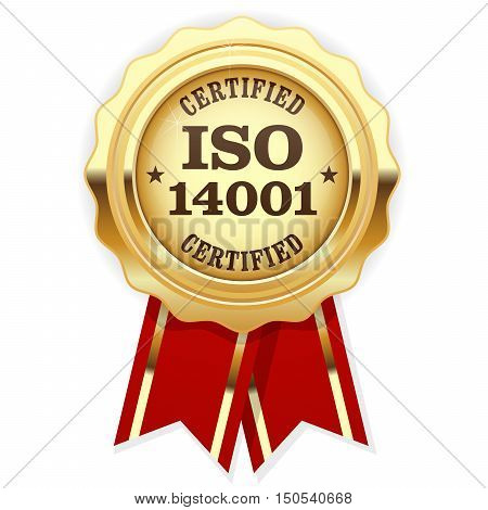 ISO 14001 certified - quality standard golden seal environmental management