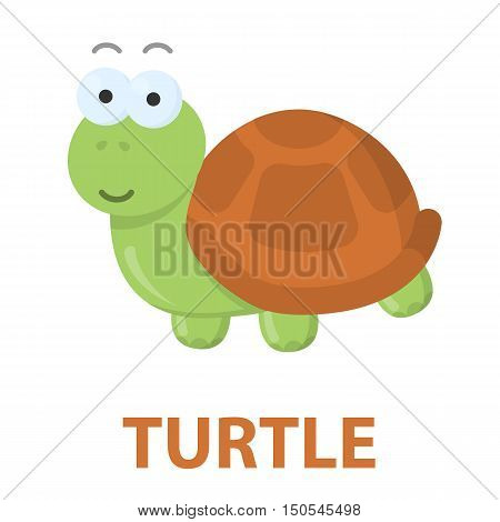 Turtle cartoon icon. Illustration for web and mobile.