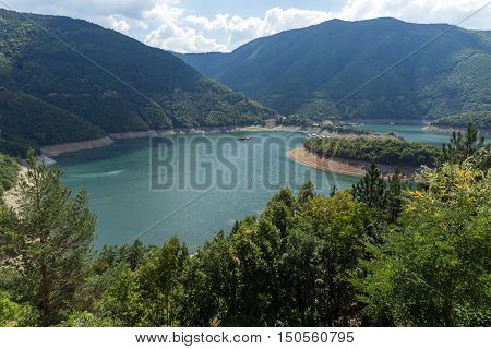 Meander of Vacha (Antonivanovtsy) Reservoir, Rhodopes Mountain, Bulgaria