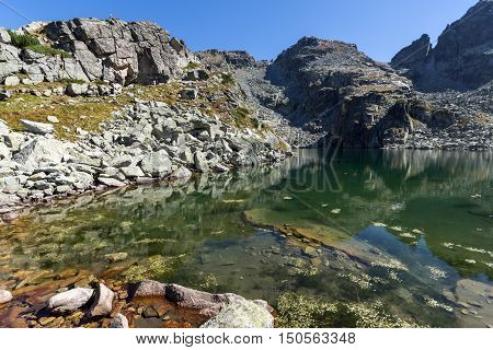 Landscape of The Scary lake and Kupens peaks, Rila Mountain, Bulgaria
