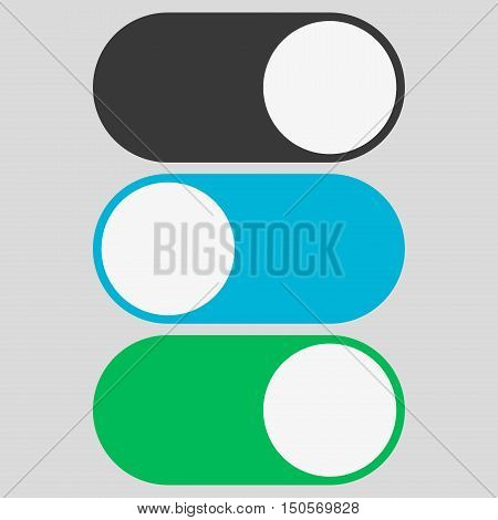 Toggle switch icon template for mobile applications web design.