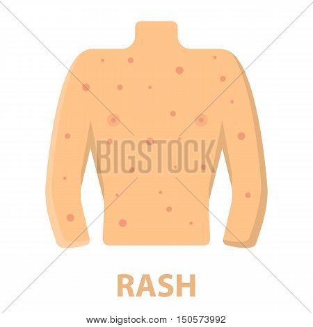 Rash icon cartoon. Single sick icon from the big ill, disease collection.