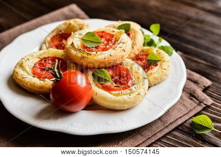 Mini Pizzas With Camembert And Tomato