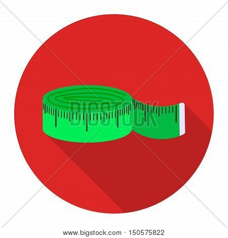 Measuring tape icon of raster illustration for web and mobile design