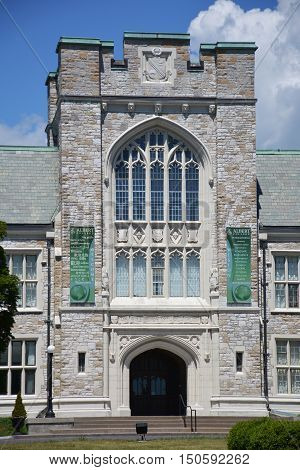 BELLEVILLE, ONTARIO - JULY, 2016 :  Albert College is a landmark historical building in the city of Belleville.