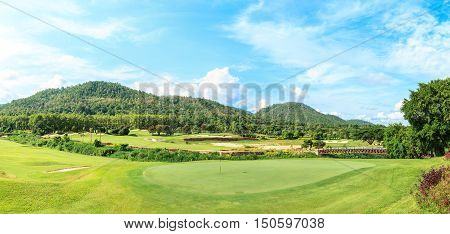 Golf Course Landscape Panorama