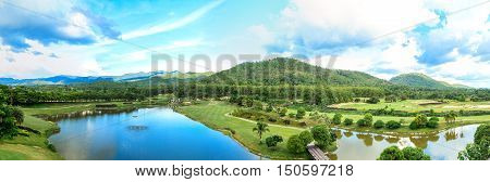 Golf Course Landscape Panorama