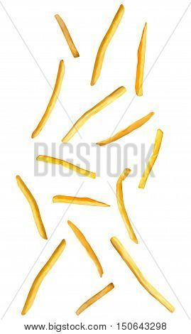 French fries isolated on a white background