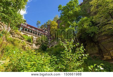 Prebischtor Landscape In Bohemian Switzerland Czech Republic Europe