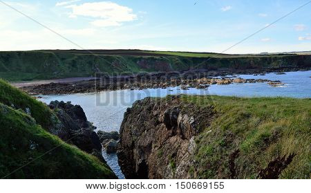 A scenic coastal image from Berwickshire in south east Scotland.