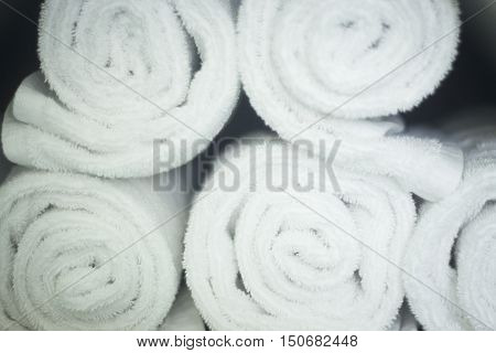 Towels In Health Center Spa