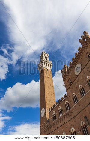 Palazzo Publico And Torre Del Mangia In Siena