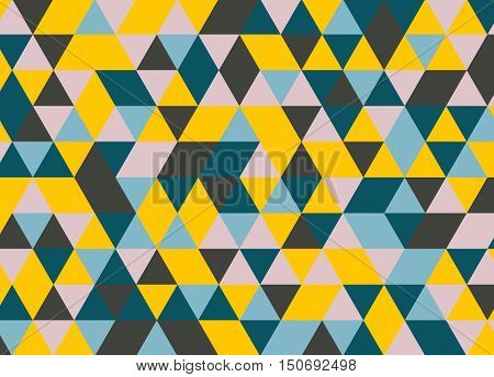 Colorful Geometric Triangle Pattern. Abstract Vector Background.