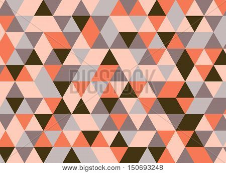 Colorful Geometric Triangle Pattern. Abstract Vector Background.