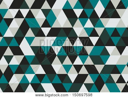 Colorful Geometric Triangle Pattern. Abstract Vector Background.