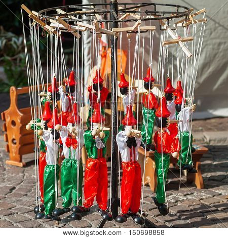 Wooden Pinocchio Puppet As A Souvenir Of Italy
