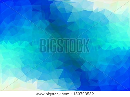 multi-color blue geometric rumpled triangular low poly style gradient illustration graphic background.