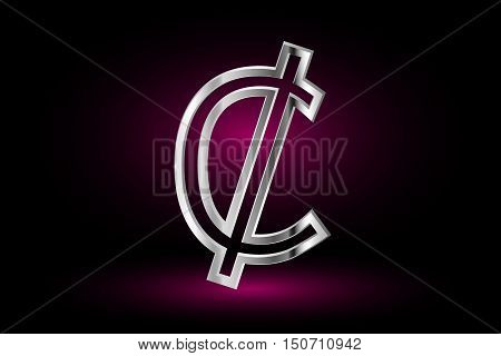 Cent vector icon , Cent , Cent symbol ,