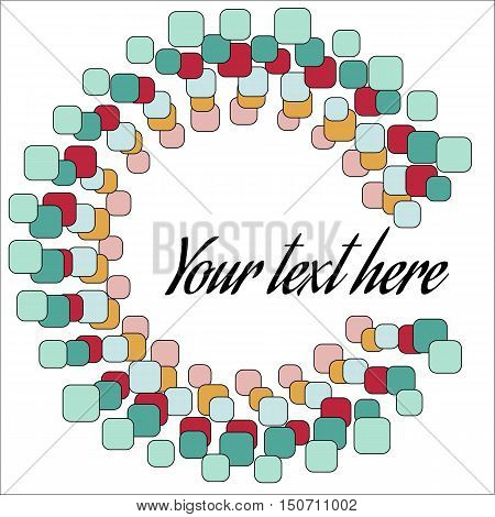 Round Form of Vector Bubbles. Modern Design Circle Template Background.