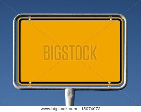 Common german city sign - name removed