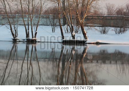 landscape, nature, reflections, river, trees, mirror, flora, species, fall seasons