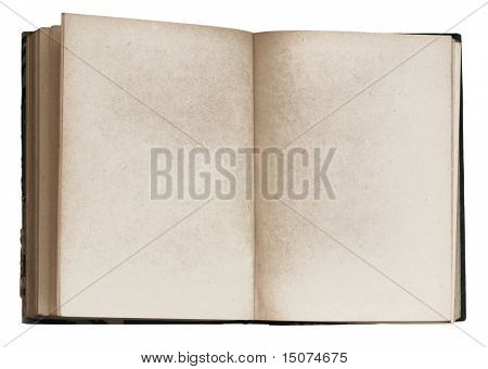 kırpma yolu beyaz zemin üzerine izole açık kitap