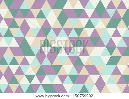 Colorful Geometric Triangle Pattern. Abstract Vector Background.