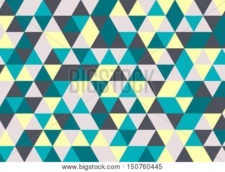 Colorful Geometric Triangle Pattern. Abstract Vector Background.