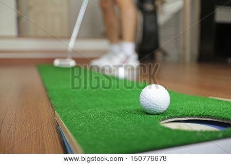 Golf Putting Practicing Mat Equipment at Home