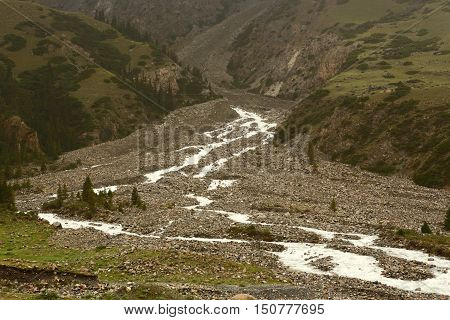 mountains, ridges, nature, Gornyy landscape, mountain landscape, summer, summer in the mountains, Kyrgyzstan, barskaunsky gorge