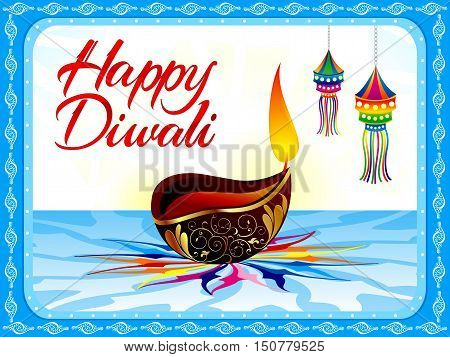 abstract artistic detailed diwali background vector illustration
