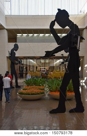 DALLAS, TX - SEP 17: NorthPark Center in Dallas, Texas, as seen on Sep 17, 2016. The center has over 235 stores and is the first shopping center featured on Vogue Magazine.