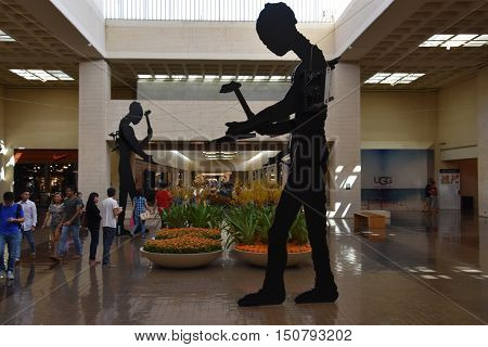 DALLAS, TX - SEP 17: NorthPark Center in Dallas, Texas, as seen on Sep 17, 2016. The center has over 235 stores and is the first shopping center featured on Vogue Magazine.