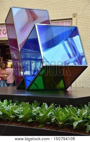 DALLAS, TX - SEP 17: NorthPark Center in Dallas, Texas, as seen on Sep 17, 2016. The center has over 235 stores and is the first shopping center featured on Vogue Magazine.