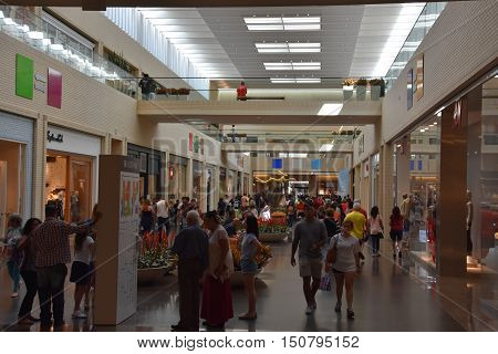 DALLAS, TX - SEP 17: NorthPark Center in Dallas, Texas, as seen on Sep 17, 2016. The center has over 235 stores and is the first shopping center featured on Vogue Magazine.