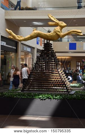 DALLAS, TX - SEP 17: NorthPark Center in Dallas, Texas, as seen on Sep 17, 2016. The center has over 235 stores and is the first shopping center featured on Vogue Magazine.