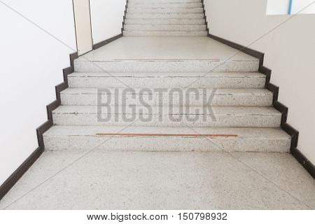 Close up way Up the Stairs terrazzo marble floor