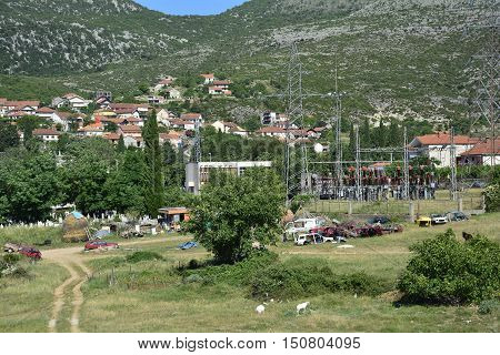 A surburban area of the southern Bosnian town of Trebinje just outside the city centre.