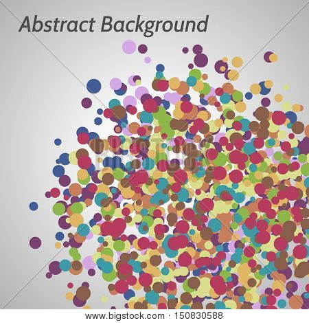 Vector abstract multicolor background with irregular circles.
