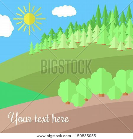 Sunny Day on a Clearing in the Forest.