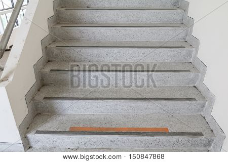 Close up way Up the Stairs terrazzo  floor marble