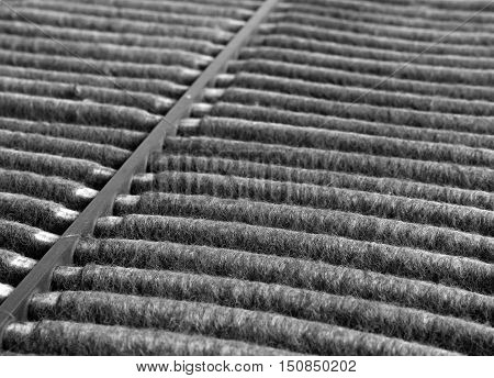 Used Dirty Air Filter of Car Close up