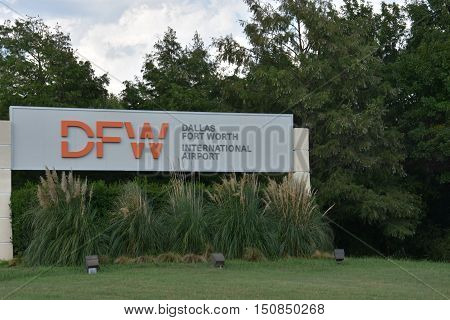 DALLAS, TX - SEP 19: Dallas-Forth Worth International Airport in Texas, as seen on Sep 19, 2016. It is the largest hub for American Airlines, which is headquartered near the airport.