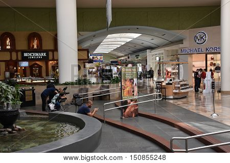 HURST, TX - SEP 19: North East Mall in Hurst, Texas, as seen on Sep 19, 2016. It is a super-regional enclosed mid to high end shopping mall.