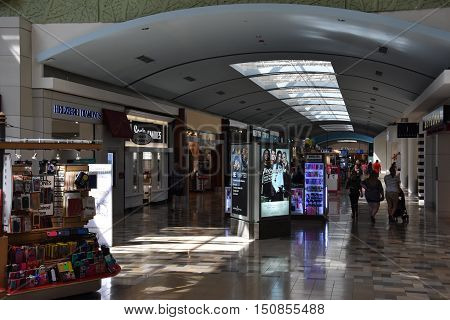 HURST, TX - SEP 19: North East Mall in Hurst, Texas, as seen on Sep 19, 2016. It is a super-regional enclosed mid to high end shopping mall.