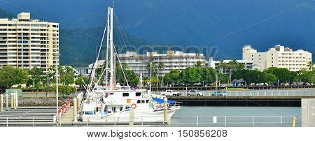 Yachts Mooring At Cairns Marlin Marina Queensland Australia