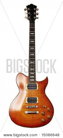 guitarra eléctrica aislado sobre fondo blanco con trazado de recorte